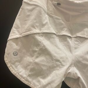 White Lululemon Speed Up Short 4’’